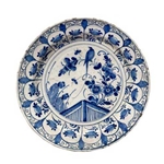 Blue and White Delft Charger