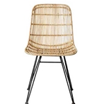 Pair Eames style Rattan Chairs