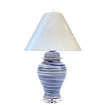 Chinese Porcelain Marbleized Lamp