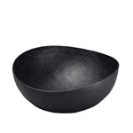 Black Crosshatch Bowl