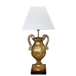 Pair Empire Gilt Urn Lamps