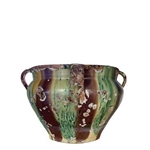 French Tricolor Olive Pot