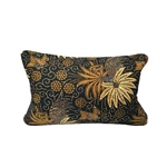Black Batik Lumbar Pillow