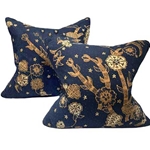 Pair Indigo Batik Pillows