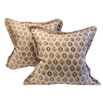 Pair Acorn Indian Pillows