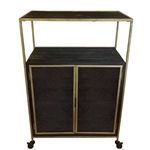 Ebony Wood Rolling Cabinet