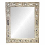 Bleached Wood Inlay Mirror