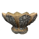 French Faux Bois Stone Bowl