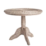 Round Rattan Pedestal Table