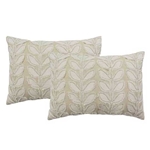 Pair Applique Lumbar Pillows