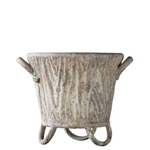 Faux Bois Planter with Handles