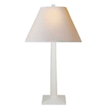 White Fluted Table Lamp