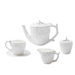 Faux Bois Porcelain Tea Service