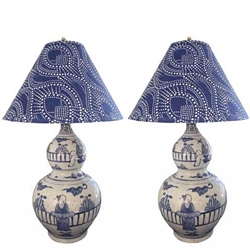 Pair Gourd Table Lamps