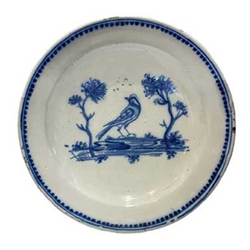 French Faience Bird Charger