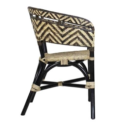 Ebony Natural Weave Barrel Chair