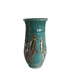 Green Marbleized Pottery Vase