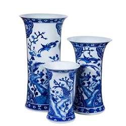 Chinese Pheasant Vase; Med.