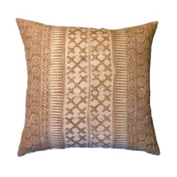 Pair Thai Beige Textile Pillows