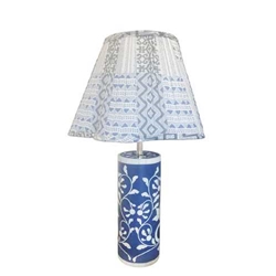 Pair Blue Vine Lamps