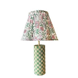 Green Checkerboard Table Lamp