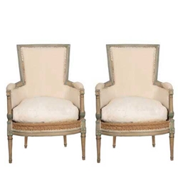 Pair French Directoire Armchairs