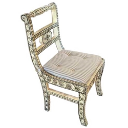 William Laman Furniture.Garden.Antiques - Anglo-Indian Bone Inlay Chairs