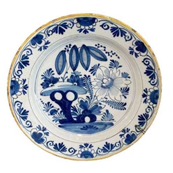 Pair Blue and White Delft Chargers