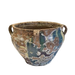 French Tricolor Olive Pot