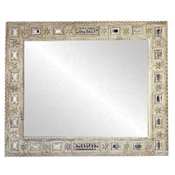 Bleached Wood Inlay Mirror