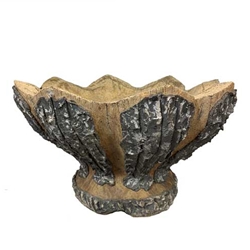 French Faux Bois Stone Bowl