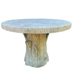 Faux Bois Pedestal Table