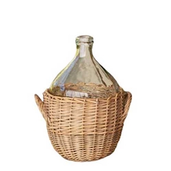 French Willow Demijohn Bottle