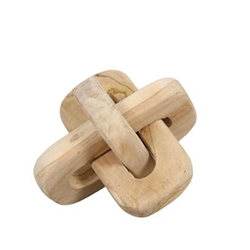 Wood Chain Knot Sculpture