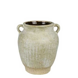 White Ceramic Vase with handles