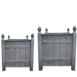 Pair Zinc Versailles Planters